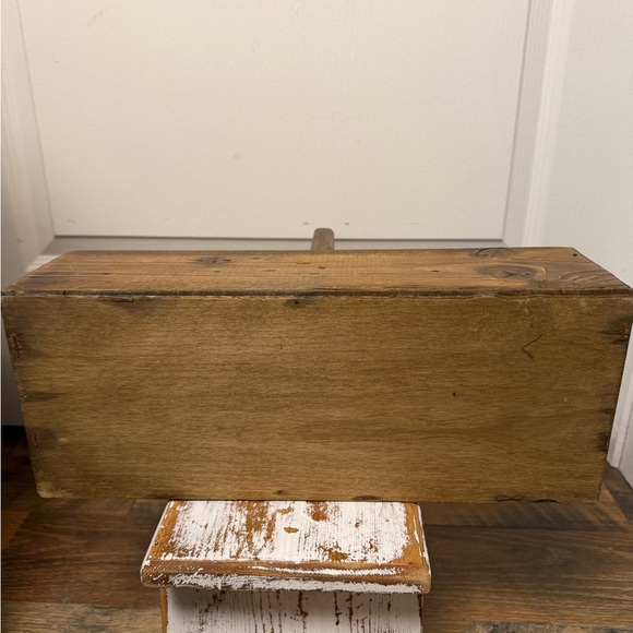 Vintage Handmade Wooden Caddy | Rustic Farmhouse Tote | Primitive Carry-All - Picture 5 of 5